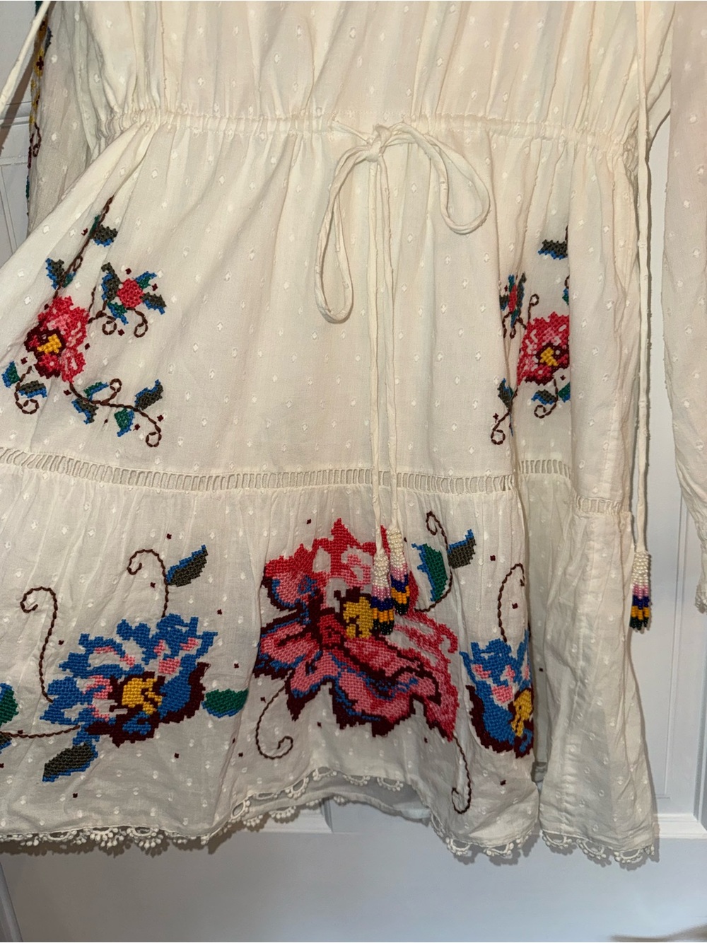 Farm Rio Macaw Cross Stitch Dress size Small - Picture 4 of 6